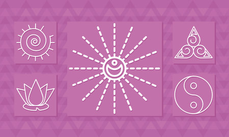 moon and yogaのイラスト素材