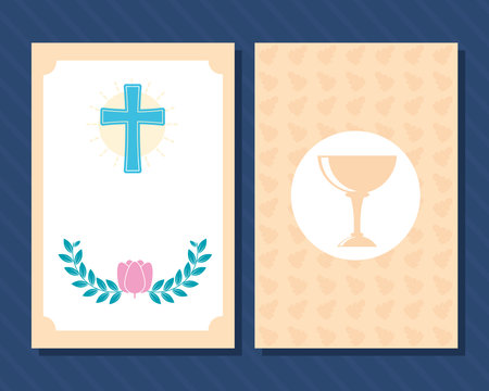 baptism cards templatesのイラスト素材