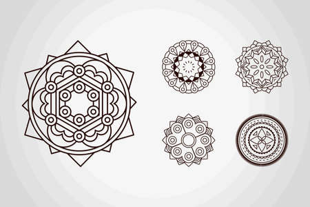 geometric mandalas setのイラスト素材