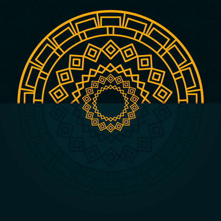 decorative half mandalaのイラスト素材