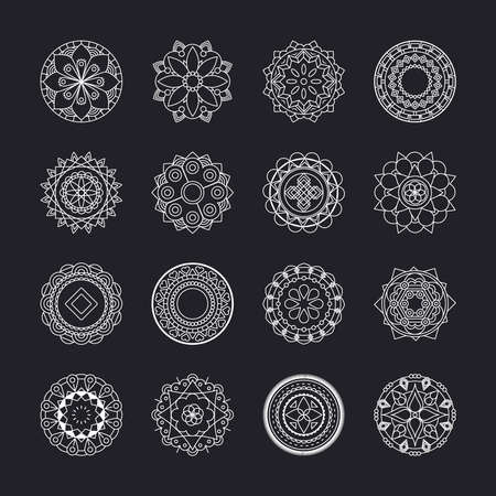 ornamental mandalas setのイラスト素材
