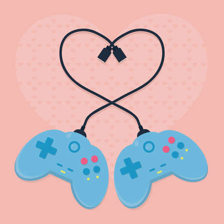 heart videogame controllersのイラスト素材