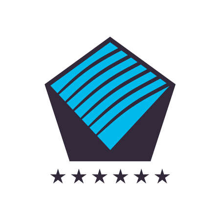 geometric badge retroのイラスト素材