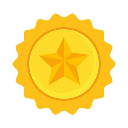 star round medalのイラスト素材