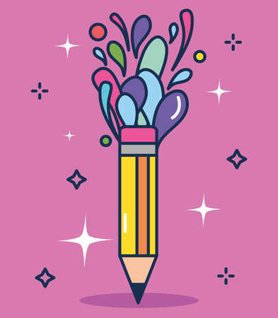 creativity pencil illustrationのイラスト素材