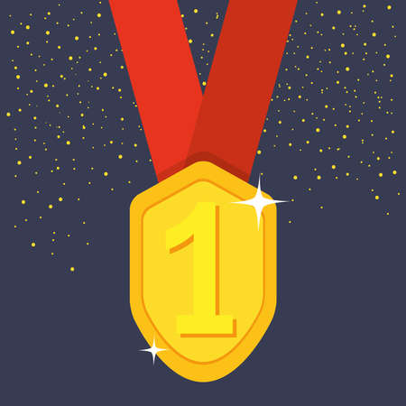 number one medal illustrationのイラスト素材