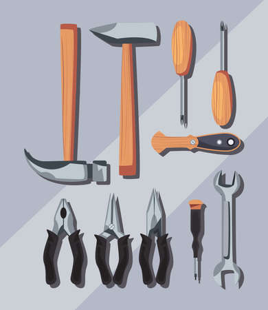 tools construction iconsのイラスト素材