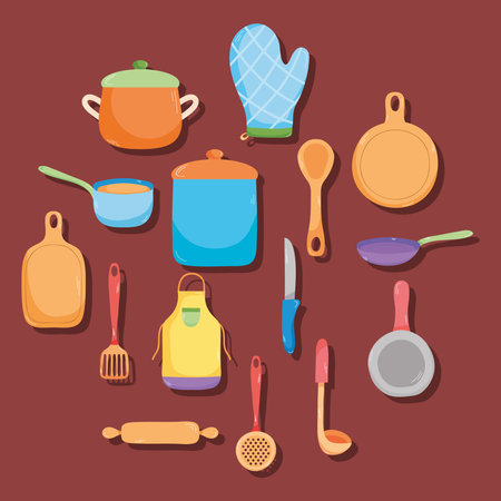 cooking utensils collectionのイラスト素材