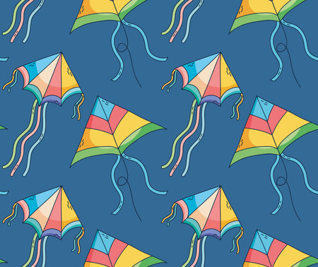 kites flying patternのイラスト素材
