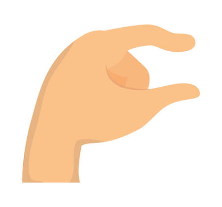 hand showing little bitのイラスト素材