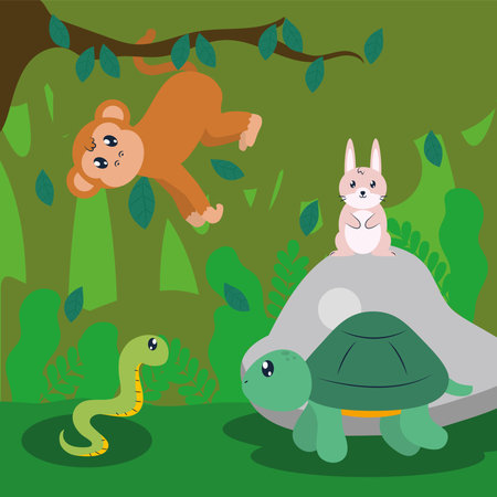animals in jungle