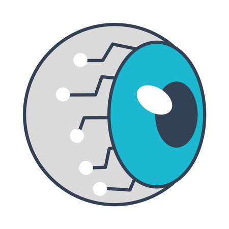 robotic eye iconのイラスト素材