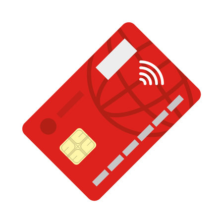 credit card with nfcのイラスト素材