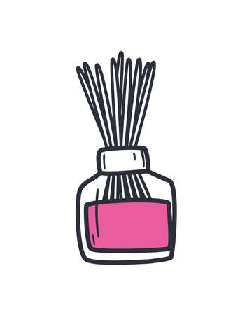 aromatic sticks in bottleのイラスト素材