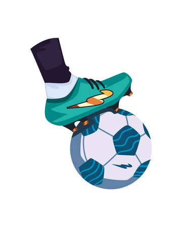 player foot on ballのイラスト素材