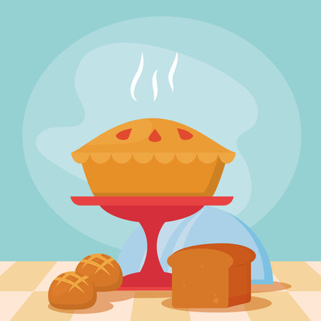 pie and bread