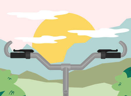 bike vehicle rudderのイラスト素材