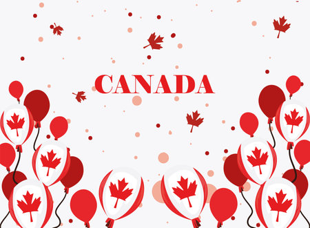 Canada day lettering celebrationのイラスト素材