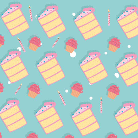 cakes and muffins backgroundのイラスト素材