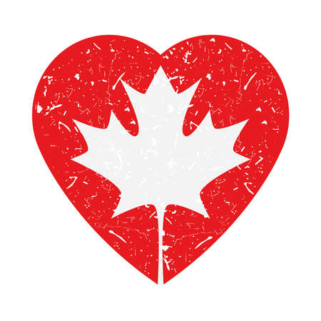 canada heart designのイラスト素材
