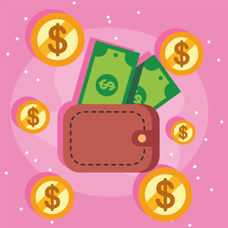 Bills inside wallet