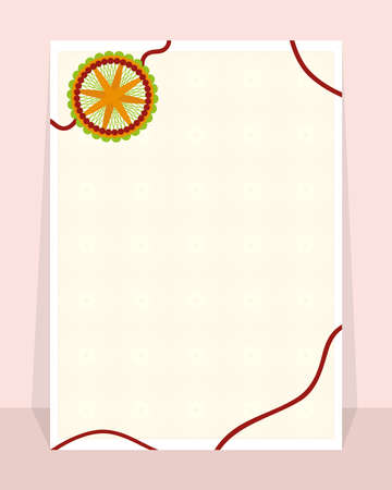 rakhi band template cardのイラスト素材