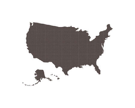 usa map dottedのイラスト素材
