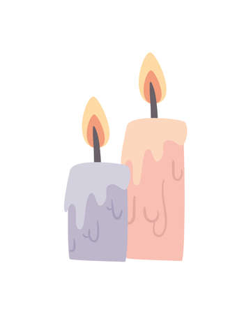 scented spa candlesのイラスト素材