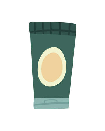 green bottle of creamのイラスト素材