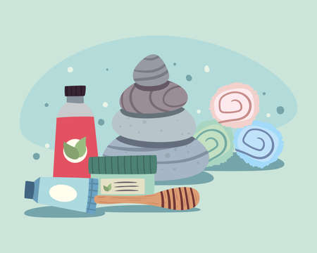 poster with accessories for spaのイラスト素材