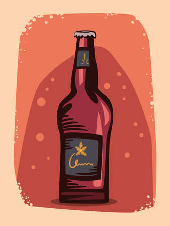 bottle of beerのイラスト素材