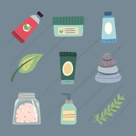 set of icons spa productsのイラスト素材