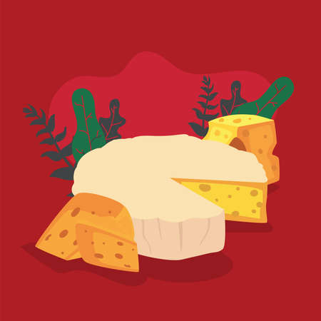 fresh brie cheeseのイラスト素材
