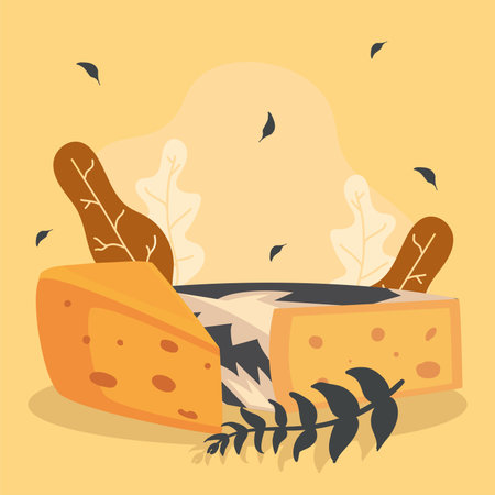 triangle pieces of cheeseのイラスト素材