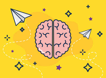 hemispheres of the brainのイラスト素材