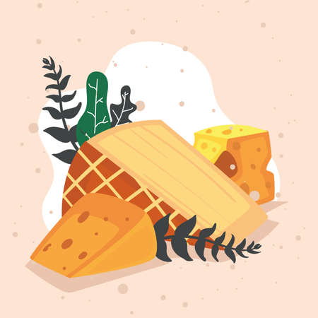 triangular piece of cheeseのイラスト素材