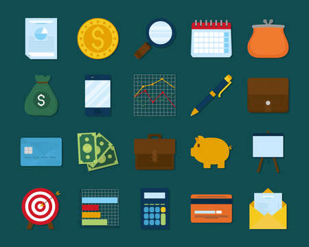 Personal finances setのイラスト素材