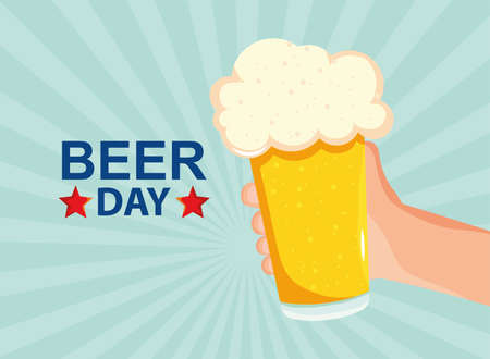 beer day celebrationのイラスト素材