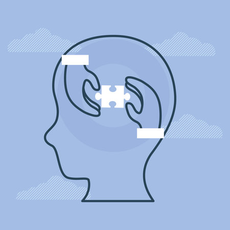 life skill head illustrationのイラスト素材