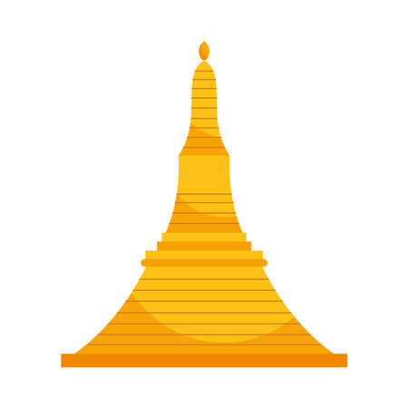 gold stupa iconのイラスト素材