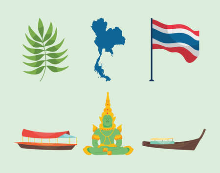 Thailand icon setのイラスト素材