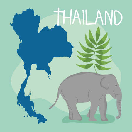 Thailand cartoon illustrationのイラスト素材