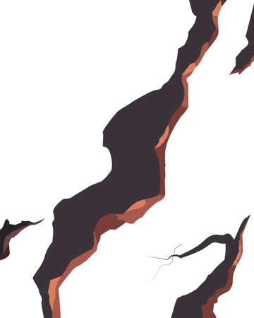 Cracked building iconのイラスト素材