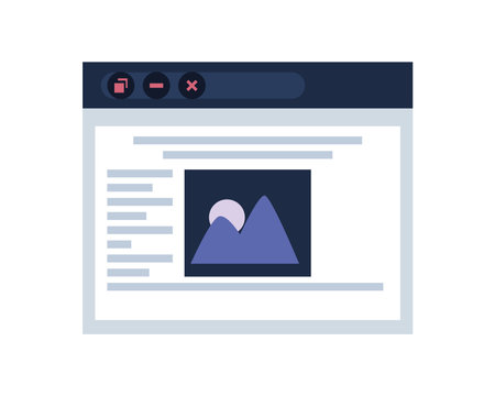 webpage template designのイラスト素材