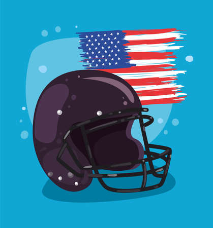 american football helmetのイラスト素材