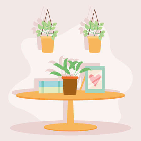 home decor tableのイラスト素材