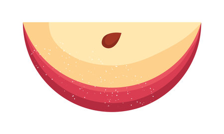 apple slice iconのイラスト素材