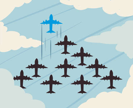 airplanes set designのイラスト素材