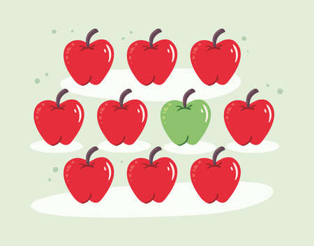 apples set designのイラスト素材