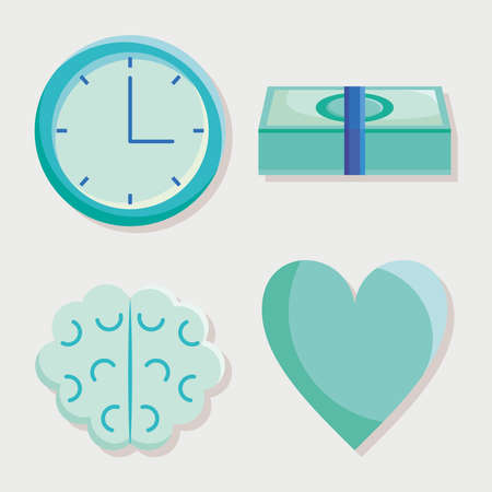 clock and moneyのイラスト素材